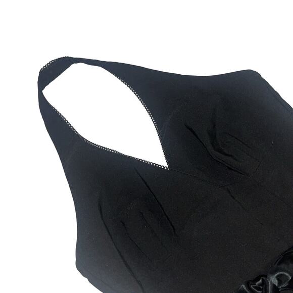 Vintage Rampage Juniors Sz 7 Red Black Polka Dot Halter Dress 50s Inspired - Picture 5 of 15